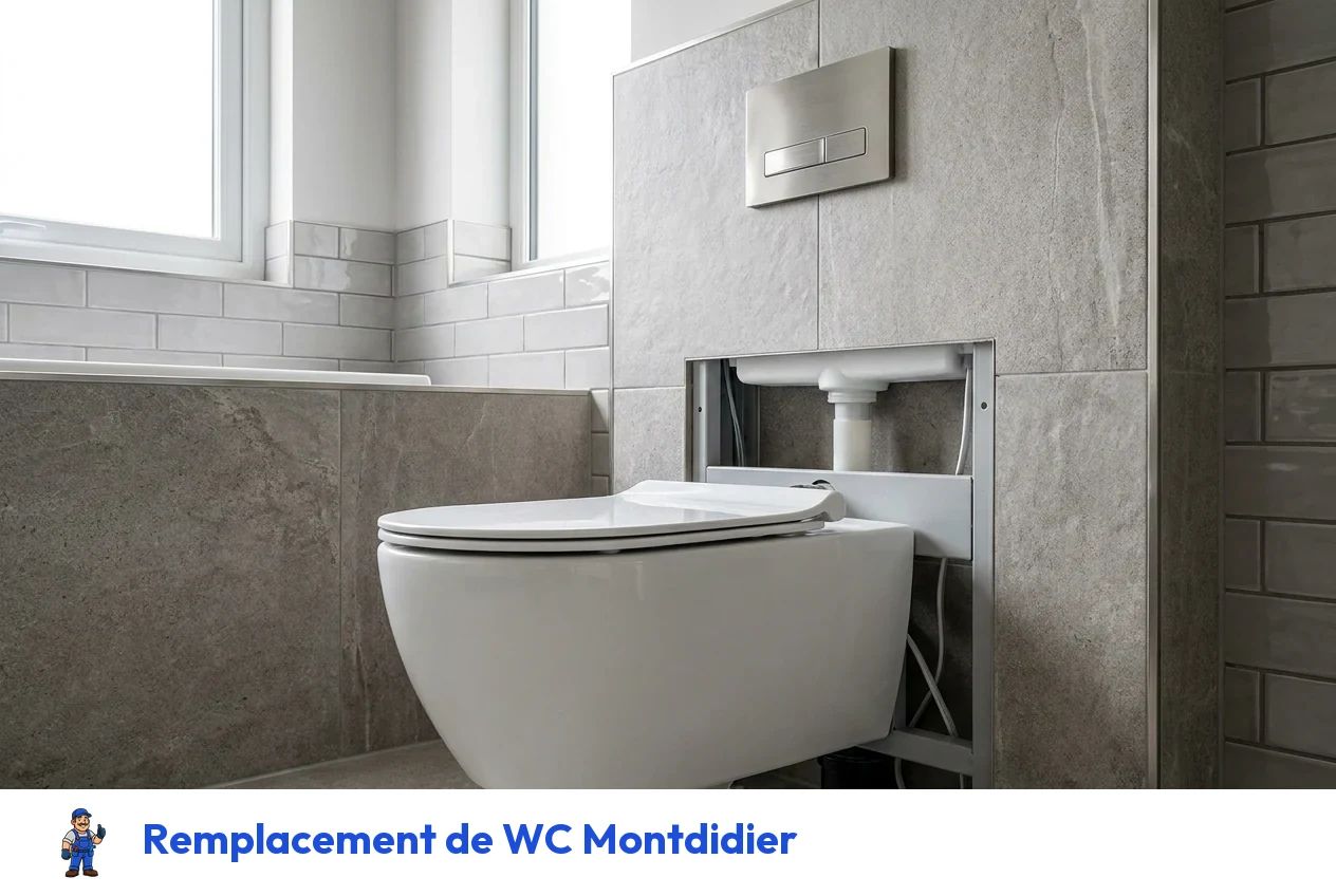 Remplacement de WC à Montdidier