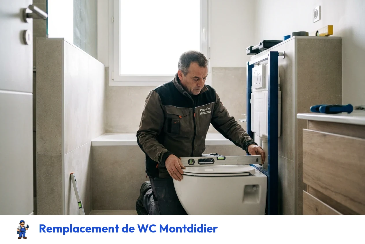 Remplacement de WC à Montdidier
